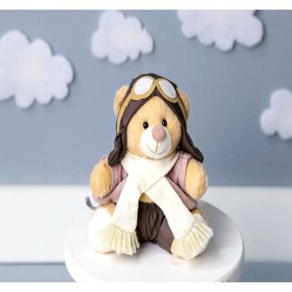 Imagem de URSO AVIADOR CLASSICO TEDDE 12 cm