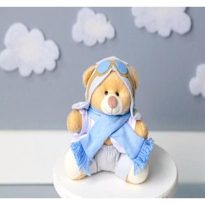 Imagem de URSO AVIADOR CLASSICO TEDDE 12 cm