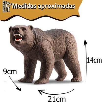 Imagem de Urso Brinquedo Animal Realista Articulado Em Vinil 21cm