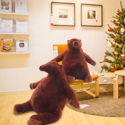 Imagem de Urso de Pelúcia Gigante SNOWOLF Djungelskog - 100cm - Marrom Escuro