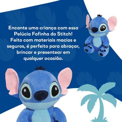Imagem de Urso de Pelúcia Stitch Fofo Super Macio Desenho Criança