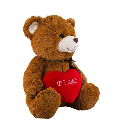 Imagem de Urso Marrom Claro Coração "Te Amo" 30cm - Pelúcia