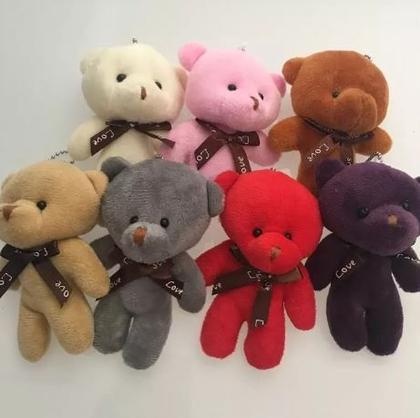 Imagem de Urso Pelúcia Miniatura Coleção Presente Decoração Amor 12cm