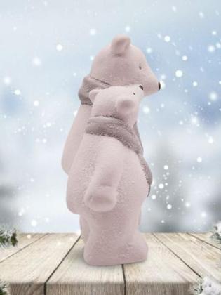 Urso Polar Branco Casal Romântico Cerâmica 18 cm Enfeite Decorativo Natal - Wincy Natal Imagem de Urso Polar Branco Casal Romântico Cerâmica 18 cm Enfeite Decorativo Natal