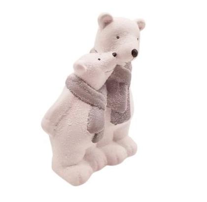 Urso Polar Branco Casal Romântico Cerâmica 18 cm Enfeite Decorativo Natal - Wincy Natal Imagem de Urso Polar Branco Casal Romântico Cerâmica 18 cm Enfeite Decorativo Natal