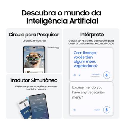 Imagem de Usado: Galaxy S24 Fe 256GB Cinza Excelente - Trocafy - Samsung