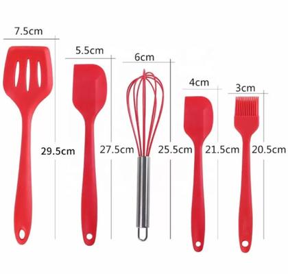 Imagem de Utensílios De Cozinha Silicone com Fue  Kit c/ 5