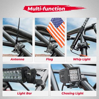 Imagem de UTV Whip Mount Flag Whip Light Mount KEMIMOTO Heavy Duty