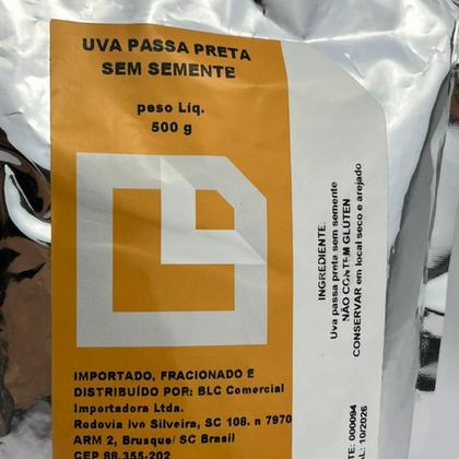Imagem de Uva Passa Preta Sem Semente 500g Blanic