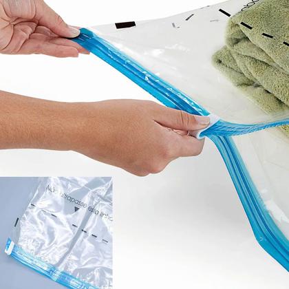 Imagem de Vac Bag Trip 4 Sacos a Vácuo para Viagem 60x40cm Ordene Reutilizável Impermeável
