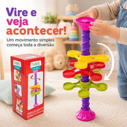 Imagem de Vai Volta Formas Tateti Brinquedo Infantil Auxilia na Coordenação Motora para Bebês +12 Meses