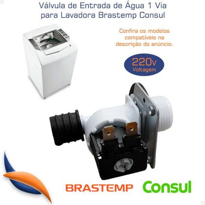 Imagem de Válvula 1 Via Lavadora Brastemp Consul 326004753 220v