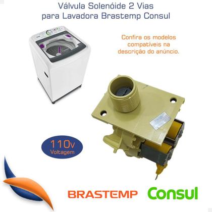 Imagem de Válvula 2 Vias 110v Lavadora Brastemp Consul W10706137 / W10685605