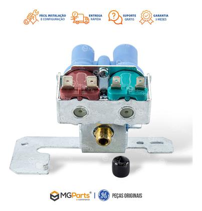 Imagem de Válvula 2 Vias Entrada De Agua Geladeira Side By Side Ge WR57X10032