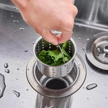 Imagem de Válvula 4 1/2 Ralo De Pia Cozinha Com Cesto Higiênico Demima Acabamento Cromado Cor Prateado