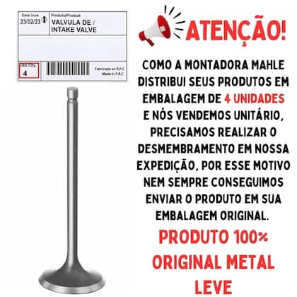 Imagem de Válvula Admissão Cg 125 Titan 83 Á 91 Metal Leve Va0510045