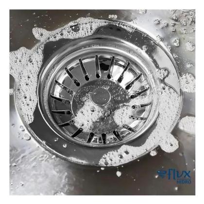 Válvula americana 4 1/2 inox e abs pia cozinha ralo cozinha - FLVX HIDRO Imagem de Válvula americana 4 1/2 inox e abs pia cozinha ralo cozinha