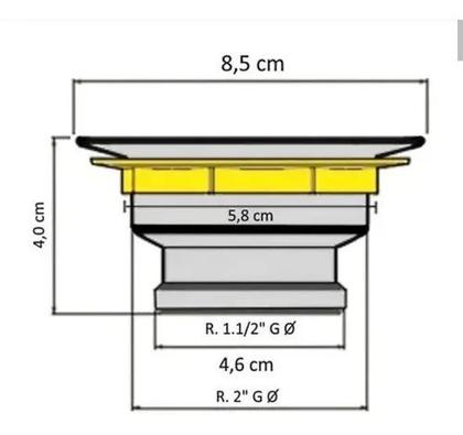 Imagem de Válvula Americana de Metal Pia da Cozinha Escoamento 3.1/2 - Z02