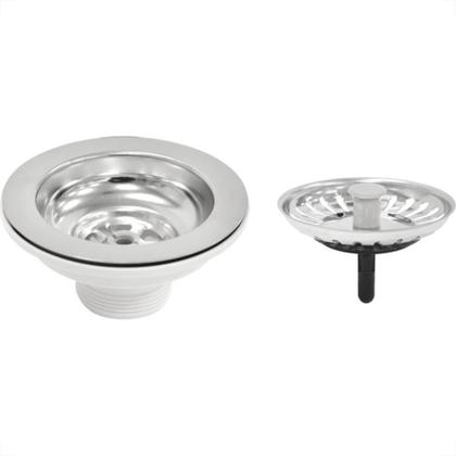 Imagem de Valvula Americana Metal Tramontina 4.1/2'' Economica Com Arruela Pvc