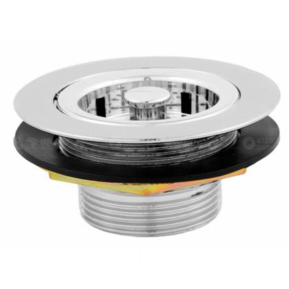 Imagem de Válvula americana p/ pia cromada c/ cesto metal 3.1/2 x 1.1/2 257 - pison