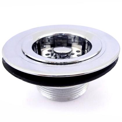 Imagem de Válvula americana p/ pia cromada c/ cesto metal 3.1/2 x 1.1/2 257 - pison