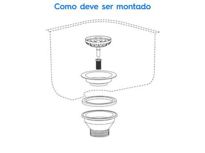 Imagem de Válvula Americana P/ Pias Cubas Tanques Inox 3.1/2 C/ Sifão