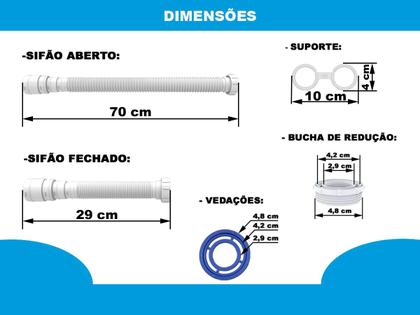 Imagem de Válvula Americana P/ Pias Cubas Tanques Inox 3.1/2 C/ Sifão
