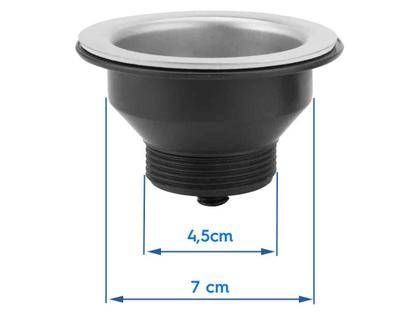 Imagem de Válvula Americana P/ Pias Cubas Tanques Inox 3.1/2 C/ Sifão