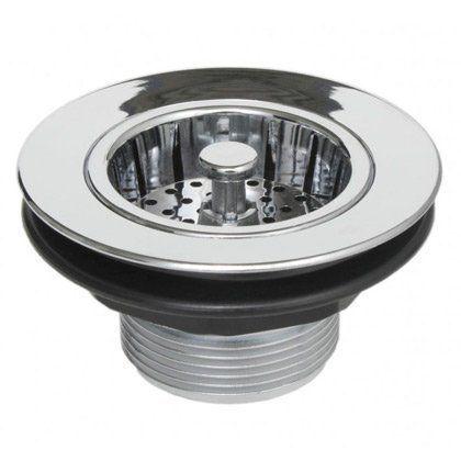 Imagem de Válvula Americana Para Pia Abs Dacunha 3.1/2x1.1/2 Cromada C/cesto