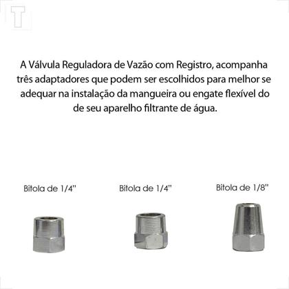 Imagem de Valvula blukit redutora fluxo latao cromado c/registro integrado para filtro