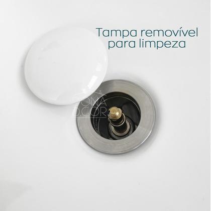 Imagem de Valvula Click 1 1/4 Com Ladrão Lavabo Aço Inox Ralo para Pia de Banheiro Cuba 40mm Valvula de Escoamento Lavatorio