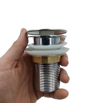 Imagem de Válvula click 1 1/4 inox tampa grande pia banheiro lavatório