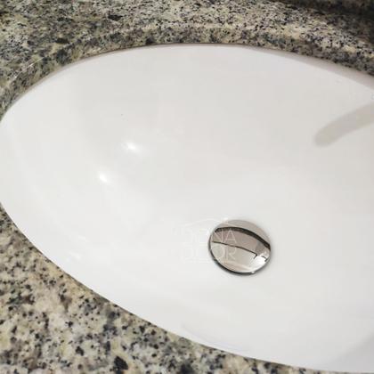 Imagem de Valvula Click Inox 1 1/4 com Ladrão Banheiro Ralo de Pia para Lavabo Escoamento Cuba Lavatorio 4cm Espelhado Brilhoso