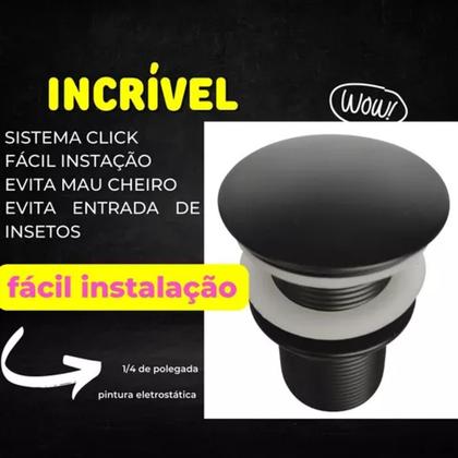 Imagem de Válvula Click Para Cubas 1.1/4" preto fosco