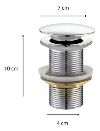 Imagem de Válvula Click Smart Escoamento Inox Ralo Pia Cuba Banheiro Cozinha