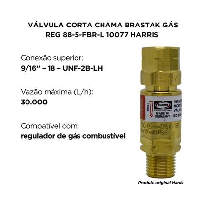 Imagem de Válvula corta chama brastak gás reg 88-5fbr l 10077 harris