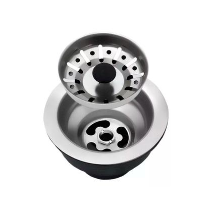 Imagem de Valvula Cozinha Americana 1621 Inox C/ Cestinha Abs 6 Cm - 3 1/2 " Rainha Metais