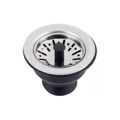 Imagem de Valvula Cozinha Americana 1621 Inox C/ Cestinha Abs 6 Cm - 3 1/2 " Rainha Metais