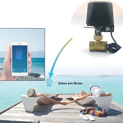 Imagem de Válvula De Água Inteligente Tuya Zigbee WiFi Controle De Automação Residencial DN15 DN20 DN25 Alexa