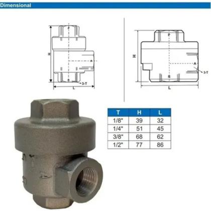 Imagem de Valvula de escape rápido rosca 3/8