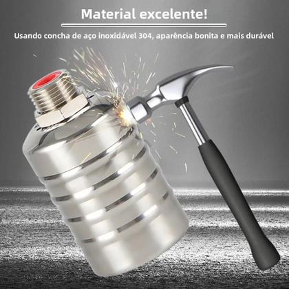 Imagem de Válvula De Esfera Flutuante De Aço Inoxidável 1/2 3/4 Com Controle Automático De Nível De Água Para