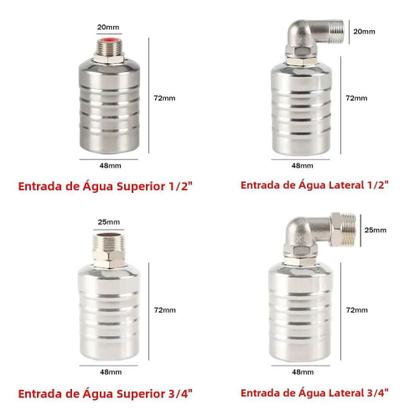 Imagem de Válvula De Esfera Flutuante De Aço Inoxidável 1/2 3/4 Com Controle Automático De Nível De Água Para