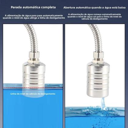Imagem de Válvula De Esfera Flutuante De Aço Inoxidável 1/2 3/4 Com Controle Automático De Nível De Água Para