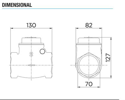Imagem de Válvula de retenção horizontal 2" bruto Docol