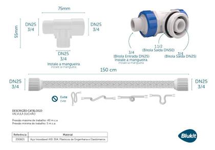 Imagem de Válvula Duchão Alternadora De Pressão Para Caixas D'água Blukit