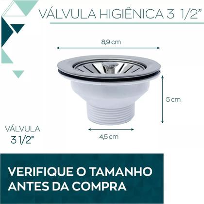 Imagem de Válvula Escoamento Pia Americana Inox 3.1/2 Cromado