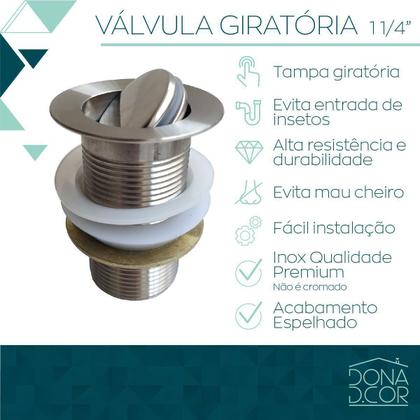 Imagem de Válvula Inox 1 1/4 Ralo Pia Banheiro Lavatório Cuba Lavabo