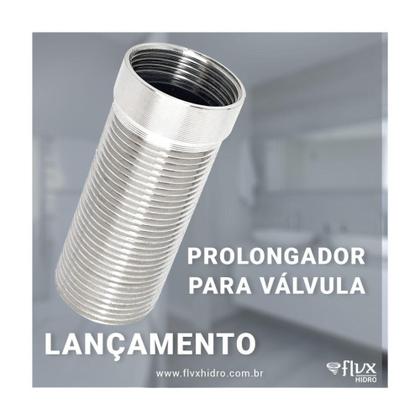 Imagem de Valvula longa prolongador 7/8 inox ralo pia banheiro 60mm - FLVX HIDRO