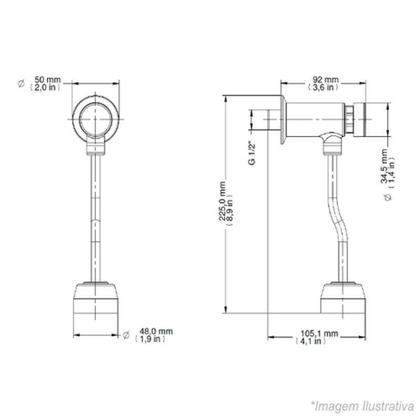 Imagem de valvula mictorio fecho automatico pressmatic compact docol
