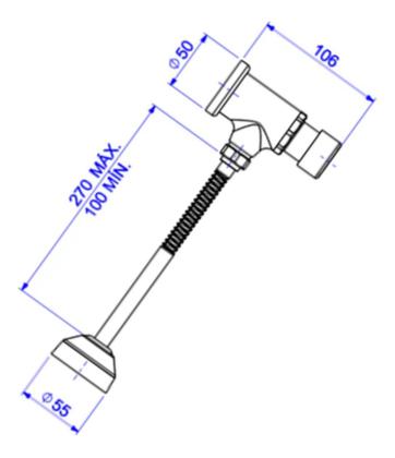 Imagem de Valvula mictorio horizontal fech automatico eco-cr 2572.c